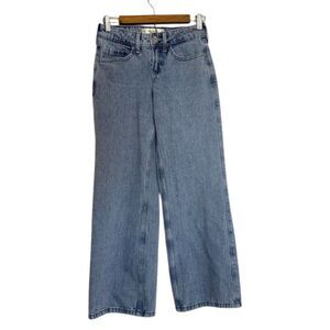 Hollister Low Rise Baggy Jeans Womens 23 S 90s Wide Leg Streetwear Preppy Light